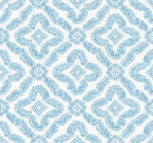 Talia Botanical Medallion Breezy Blue by Seabrook Wallpaper