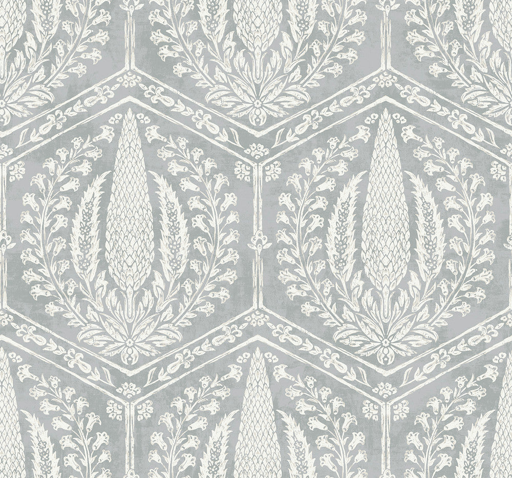 Cyrus Harvest Horizon Grey by Seabrook Wallpaper Summer House United States 60.75 25.2" 27" - Fabric Carolina -
