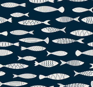 Bay Fish Deep Seas by Seabrook Wallpaper