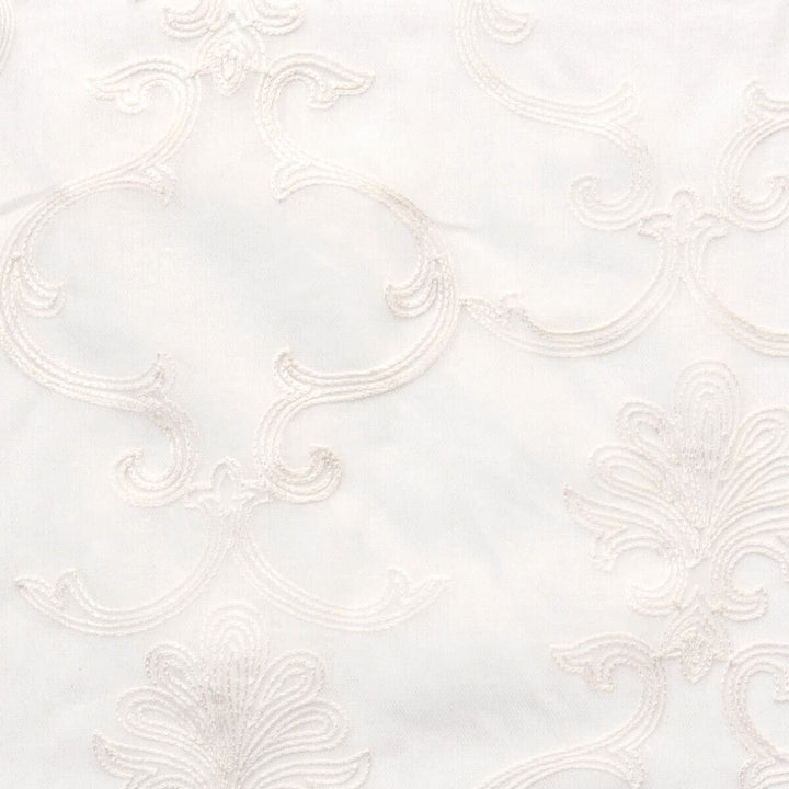 Scaffold 1 Vanilla by Stout Fabric Color My Window Embroidery/Snow 100% Polyester Linen Cotton Embroidery CHINA Horizontal: 11.5 and Vertical: 13.5 52 in - Fabric Carolina -