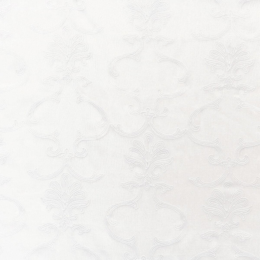 Scaffold 2 Frost by Stout Fabric Color My Window Embroidery/Snow 100% Polyester Linen Cotton Embroidery CHINA Horizontal: 11.5 and Vertical: 13.5 52 in - Fabric Carolina -
