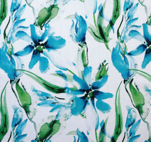 Scarsdale Turq by Norbar Designer Fabric PRISM BRIGHTS 100% POLYESTER CHINA 18"V 18"H 54 - Swanky Fabrics -