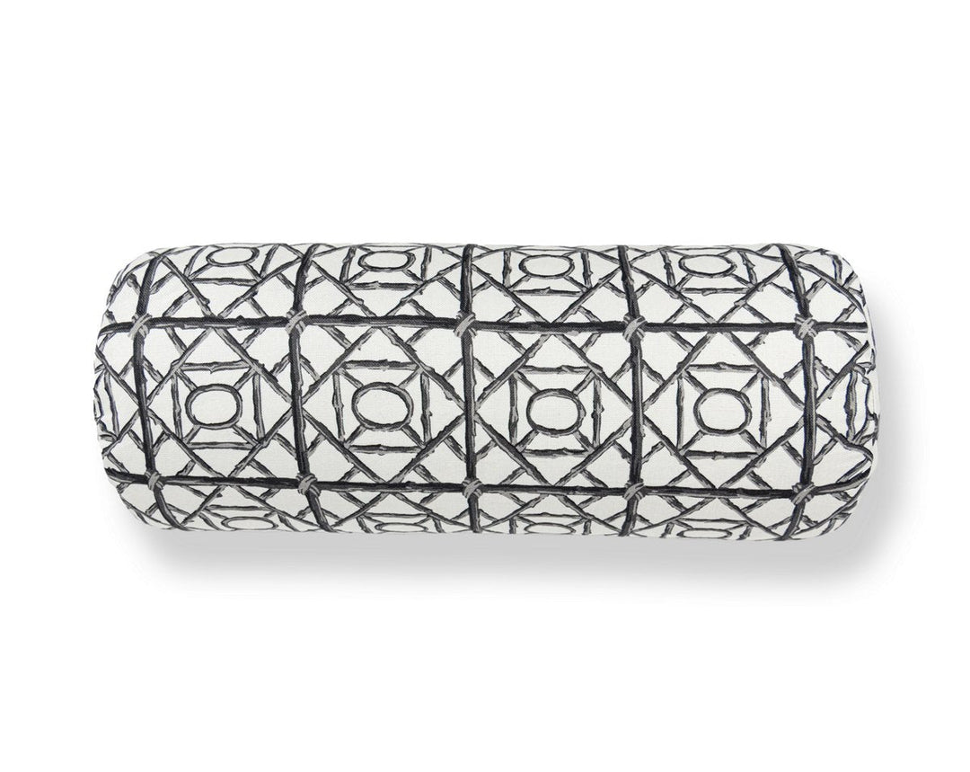 Ormond Fret Pillow 21 X 7 - Charcoal SCBADK166710007 by Scalamandre Designer Pillow