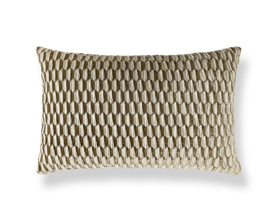Allegra Velvet Pillow 14 X 22 - Fawn SCLALLEPILL0001 by Scalamandre Designer Pillow