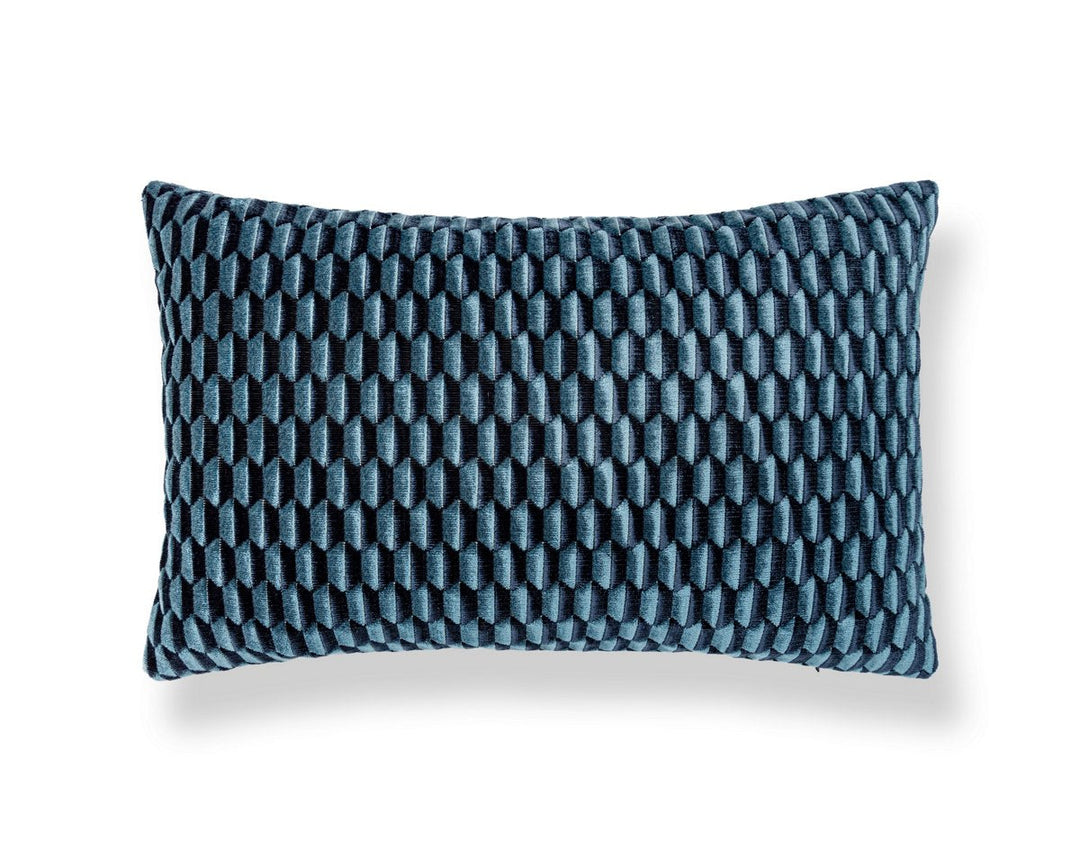 Allegra Velvet Pillow 14 X 22 - Sapphire SCLALLEPILL0004 by Scalamandre Designer Pillow