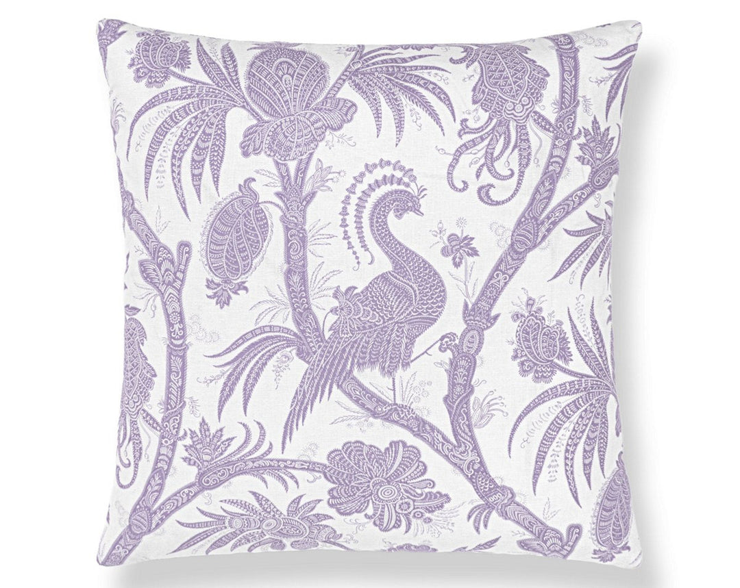 Balinese Peacock Pillow 22 X 22 - Lavender SCSDDK165750002 by Scalamandre Designer Pillow
