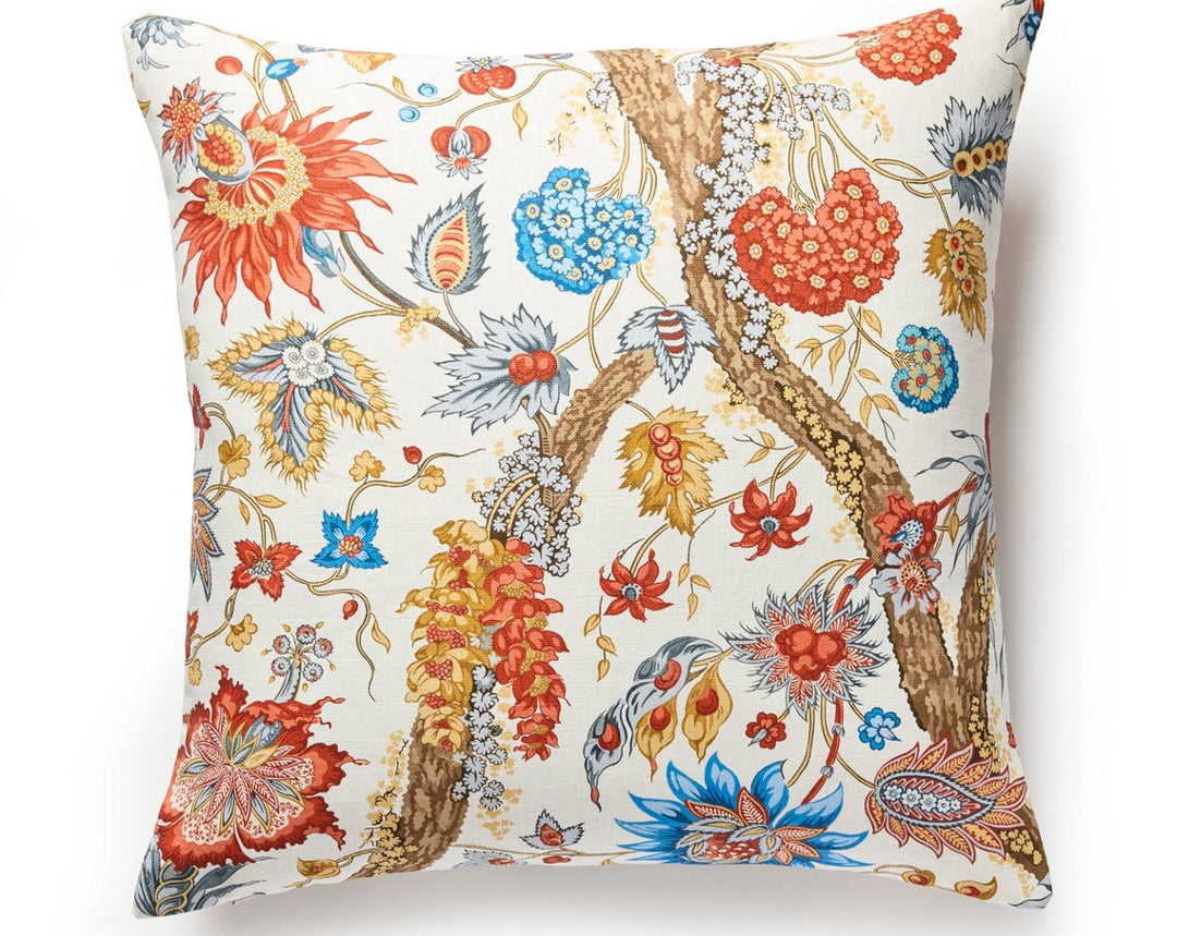Fleurs Tropicales Pillow 22 X 22 - Autumn Multi SCSDDK166470003 by Scalamandre Designer Pillow