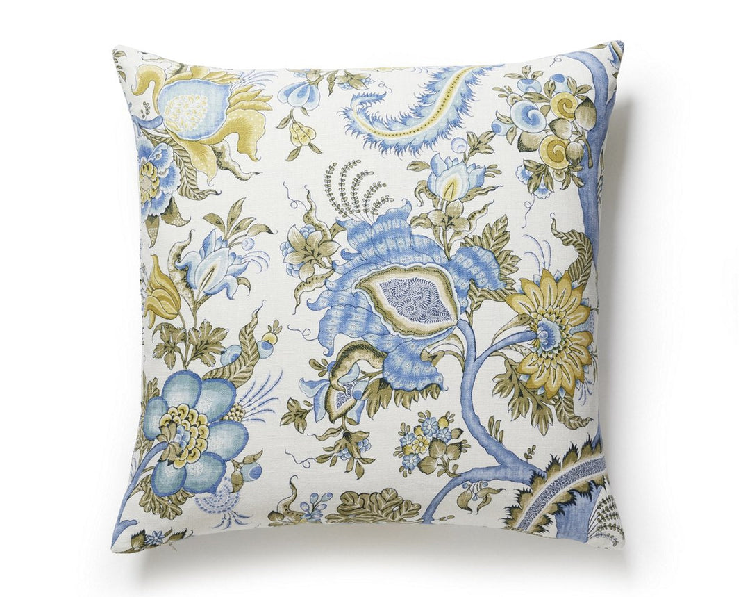 Met Palampore Pillow 22 X 22 - Sky And Sunlight SCSDDK166490001 by Scalamandre Designer Pillow