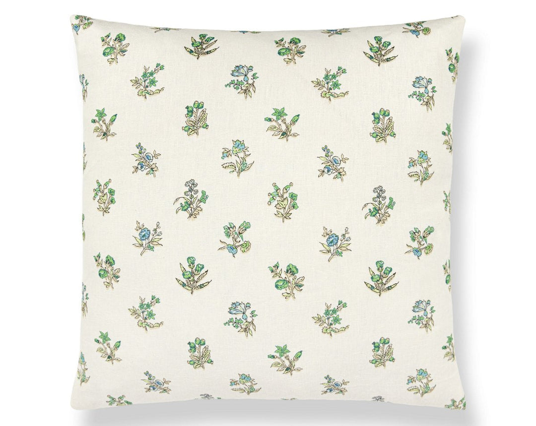 Summer Flora Pillow 22 X 22 - Key Lime SCSDDK166660002 by Scalamandre Designer Pillow