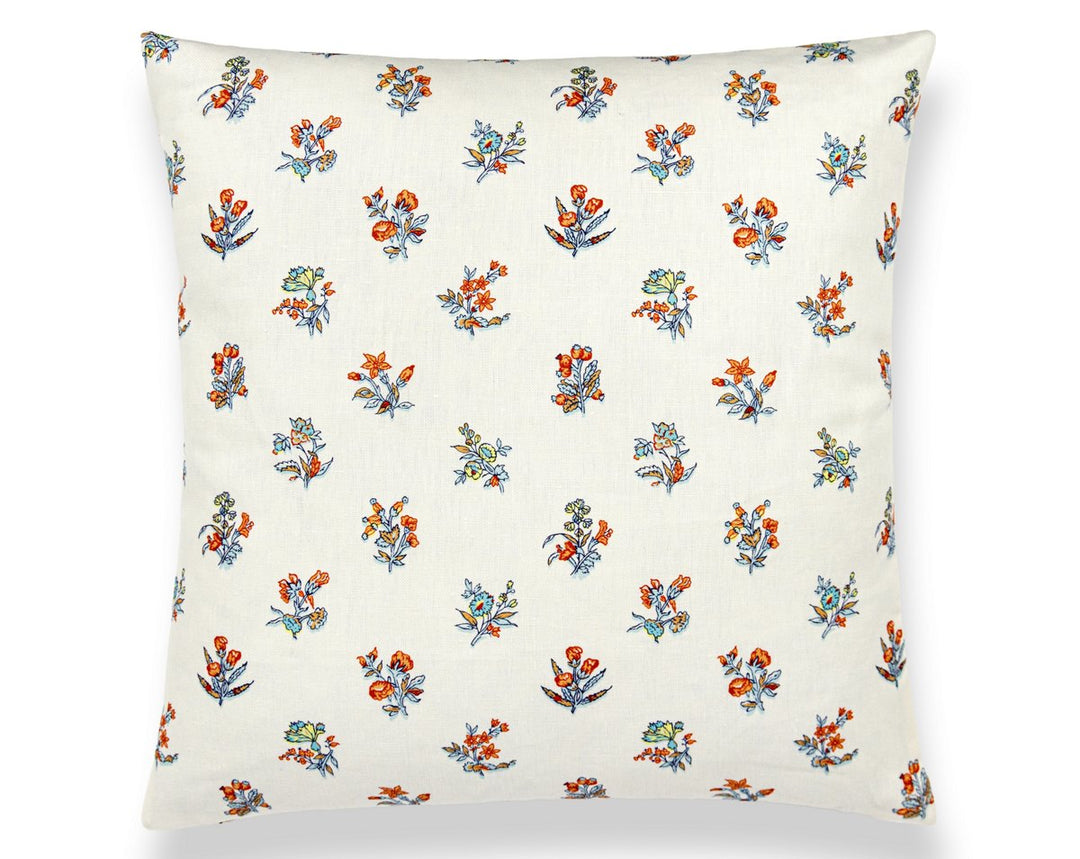 Summer Flora Pillow 22 X 22 - Tangerine Sky SCSDDK166660003 by Scalamandre Designer Pillow