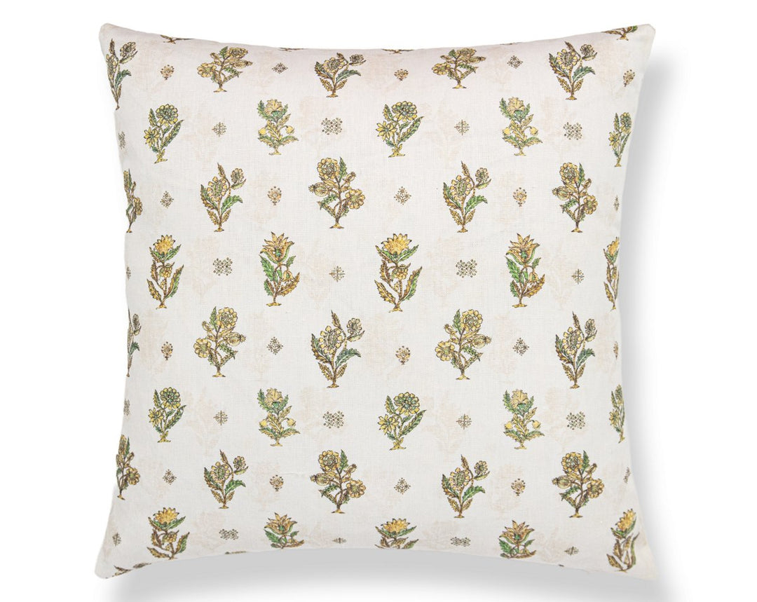 Calico Pillow 22 X 22 - Lemongrass SCSDDK166690003 by Scalamandre Designer Pillow