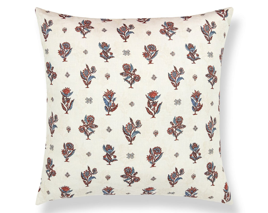 Calico Pillow 22 X 22 - Ruby Peacock SCSDDK166690004 by Scalamandre Designer Pillow