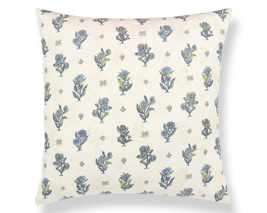 Calico Pillow 22 X 22 - Lapis Olive SCSDDK166690005 by Scalamandre Designer Pillow