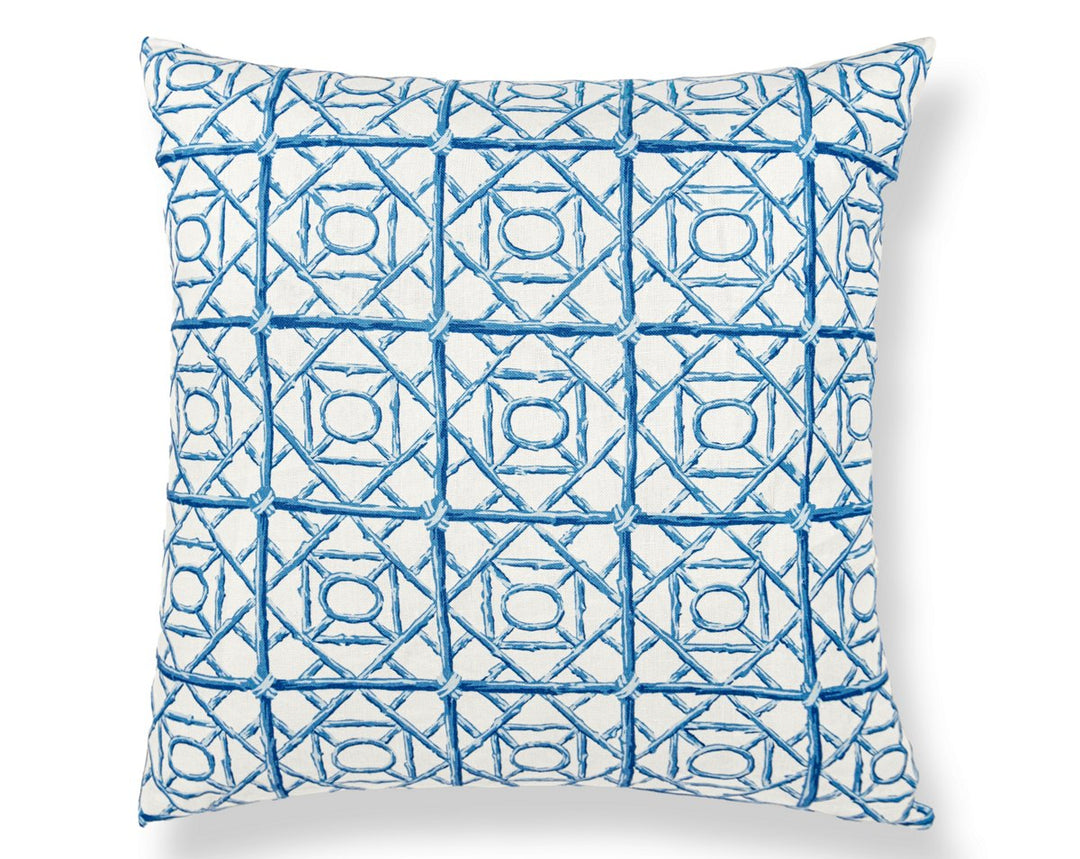 Ormond Fret Pillow 22 X22 - Cobalt SCSDDK166710002 by Scalamandre Designer Pillow