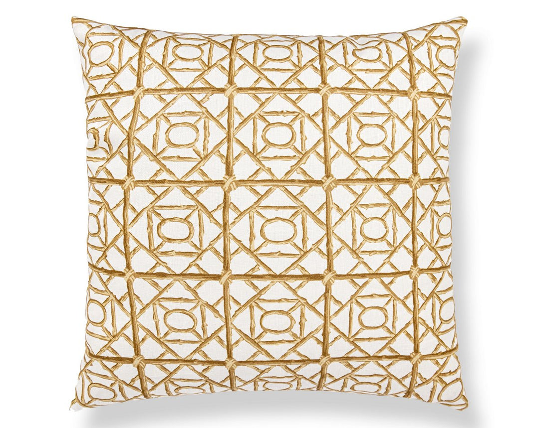 Ormond Fret Pillow 22 X 22 - Twine SCSDDK166710006 by Scalamandre Designer Pillow