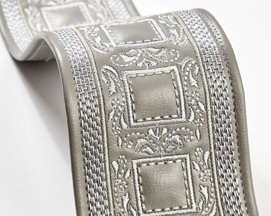 Archduke Embroidered Tape Slate SCT33390004 by Scalamandre Designer Trim