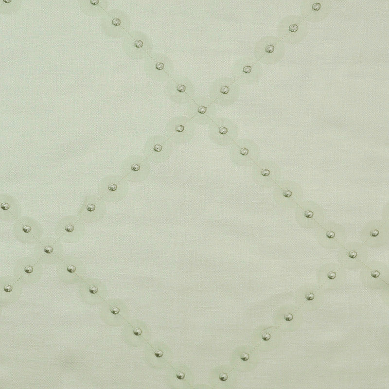 Sea Pearls # 105 Duckegg by Maxwell Fabric 88% LINEN 9% VISCOSE
3% POLYESTER INDIA </p><p>Repeat: Horizontal: H-9.8 and Vertical: V-9.25 54.6" - Fabric Carolina -