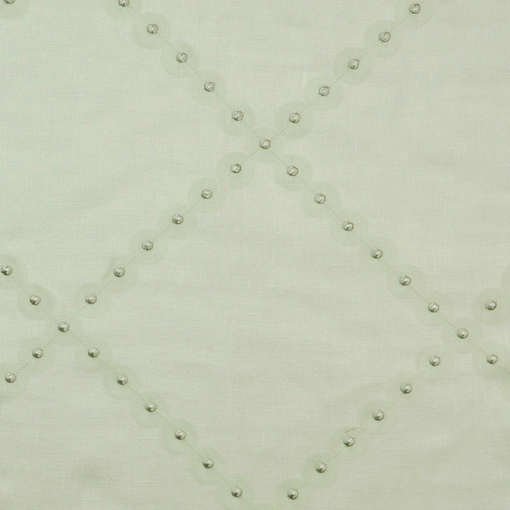Sea Pearls # 105 Duckegg by Maxwell Fabric 88% LINEN 9% VISCOSE
3% POLYESTER INDIA </p><p>Repeat: Horizontal: H-9.8 and Vertical: V-9.25 54.6" - Fabric Carolina -