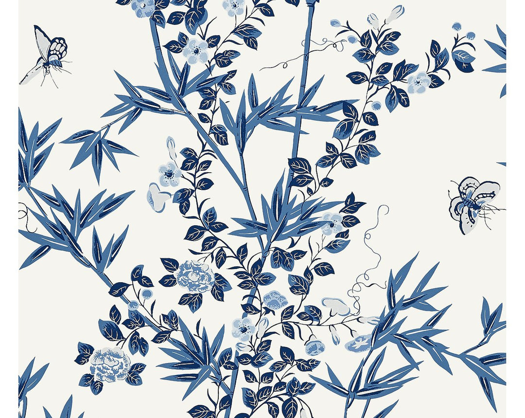 Jardin De Chine Porcelain SCWP88375D0002 by Scalamandre Designer Wallpaper