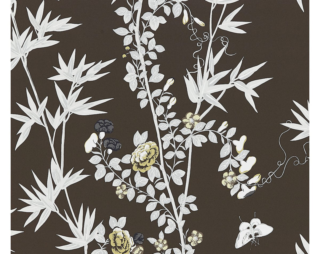 Jardin De Chine Espresso SCWP88375D0005 by Scalamandre Designer Wallpaper