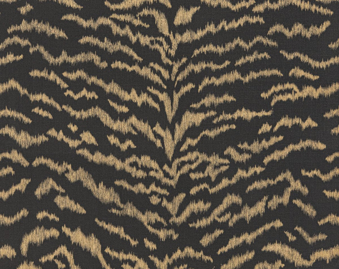 Tigress Wallcovering Bronze On Black SCWP885060006 by Scalamandre Designer Wallpaper