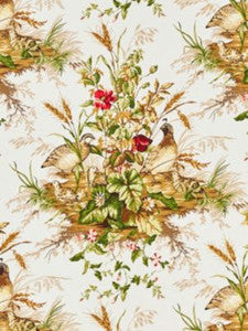 Scalamandre Fabric Edwin'S Covey Linen Print Multi On White