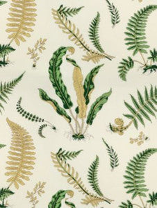 Scalamandre Fabric Elsie De Wolfe Outdoor Greens On Off-White