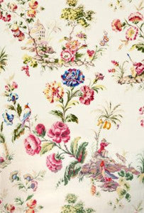 Scalamandre Fabric Somerset Linen Print Bloom