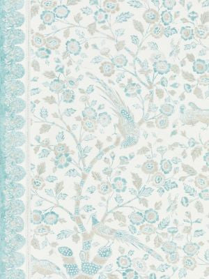 Anissa Print Misty Island SC166250001 by Scalamandre Designer Fabric PACIFICA 90% COTTON 10% LINEN UNITED KINGDOM MEDIUM DUTY Horizontal: 41.5" and Vertical: 55.5" 55.5 - Swanky Fabrics -