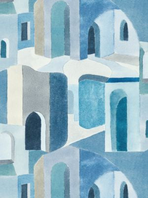Riad Cotton Print Mediterranean SC166370001 by Scalamandre Designer Fabric SAHARA 60% COTTON 40% LINEN AUSTRIA MEDIUM DUTY Horizontal: 31.625" and Vertical: 58" 58 - Swanky Fabrics -