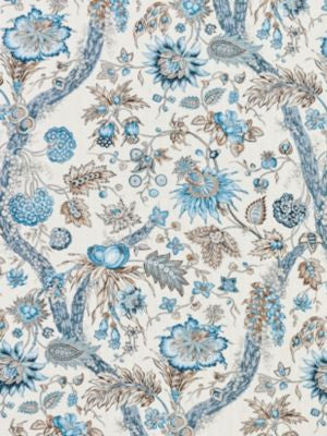 Fleurs Tropicales Water'S Edge SC166470001 by Scalamandre Fabric THE METROPOLITAN MUSEUM OF ART 100% LINEN UNITED KINGDOM MEDIUM DUTY Horizontal: 53.7" and Vertical: 27.5" 55 - Fabric Carolina -