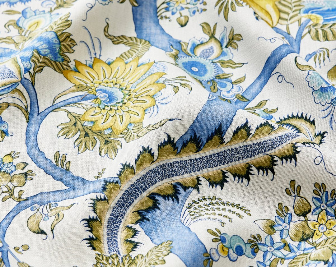 Metropolitan Palampore Print Sky And Sunlight SC166490001 by Scalamandre Designer Fabric