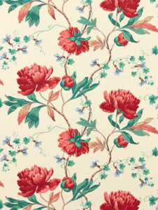 Isadora Print Red Multi SC166500001 by Scalamandre Fabric