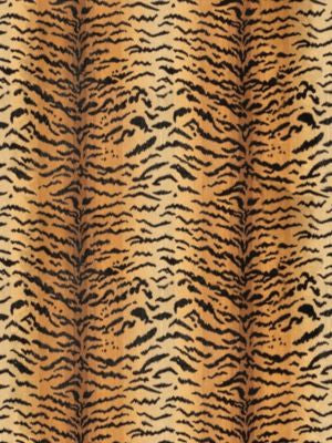 Tigre | Silk Ivory, Gold & Black SC26167MM0001 by Scalamandre Designer Fabric OVERALL CONTENTS: 60% SILK 27% COTTON 13% POLYESTER U.S.A. MEDIUM DUTY Horizontal: 30.5" and Vertical: 25.5" 51 - Swanky Fabrics -