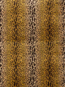 Scalamandre Fabric Leopardo Ivory, Gold & Black