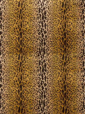 Leopardo Ivory, Gold & Black SC26168MM0001 by Scalamandre Designer Fabric OVERALL CONTENTS: 60% SILK 27% COTTON 13% POLYESTER U.S.A. MEDIUM DUTY Horizontal: 33.5" and Vertical: 26" 48 - Swanky Fabrics -