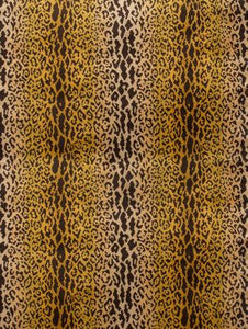 Scalamandre Fabric Leopardo Ivory, Gold & Black