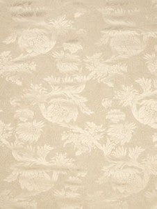 Scalamandre Fabric Damas Parc Monceau Cream