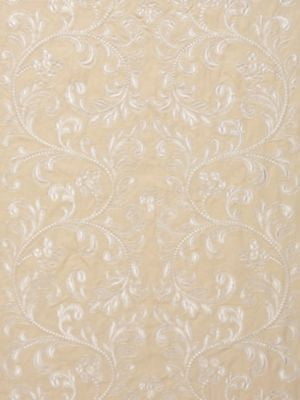 Chiara Embroidery Chardonnay SC270290001 by Scalamandre Designer Fabric ORIANA 60% LINEN 40% COTTON INDIA LIGHT DUTY Horizontal: 15" and Vertical: 24" 53 - Swanky Fabrics -