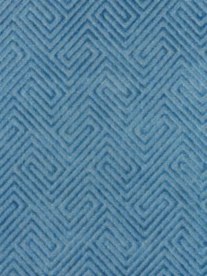 Meander Velvet Denim SC270600001 by Scalamandre Designer Fabric ENDLESS SUMMER INDOOR / OUTDOOR 100% SOLUTION DYED ACRYLIC BELGIUM HEAVY DUTY Horizontal: 7.5" and Vertical: 6.625" 54 - Swanky Fabrics -