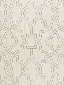 Scalamandre Fabric Damascus Embroidery Alabaster
