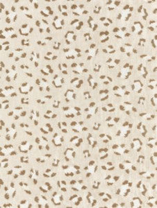 Scalamandre Fabric Broderie Leopard Camel On Cream