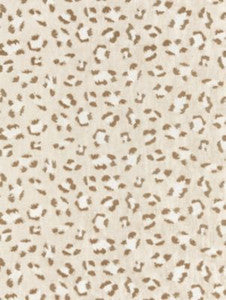 Scalamandre Fabric Broderie Leopard Camel On Cream
