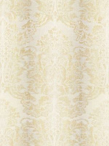 Scalamandre Fabric Sorrento Linen Damask Parchment