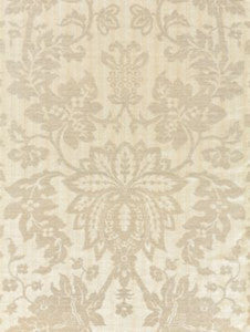 Scalamandre Fabric Metalline Damask Champagne