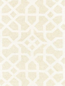 Scalamandre Fabric Linen Lattice Natural & Ivory