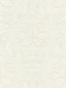 Scalamandre Fabric Cornelia Damask Embroidery Ivory