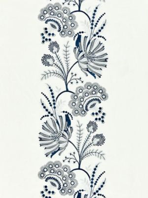 Annelise Embroidery Porcelain SC271620001 by Scalamandre Designer Fabric NORDEN 70% LINEN 30% VISCOSE INDIA LIGHT DUTY Horizontal: 30.5" and Vertical: 25.5" 52 - Swanky Fabrics -