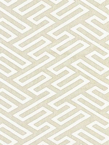 Scalamandre Fabric Canton Fret Applique Linen