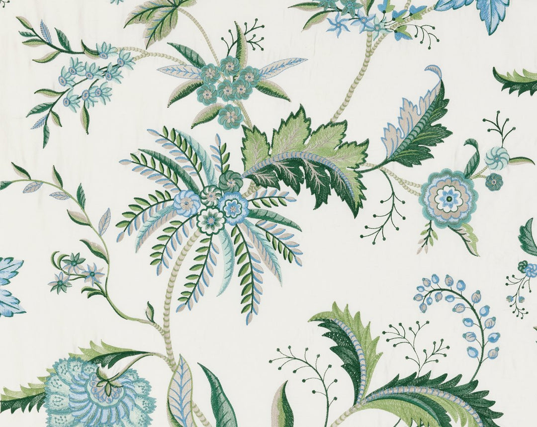Seraphine Embroidered Silk Meadow SC273250001 by Scalamandre Designer Fabric
